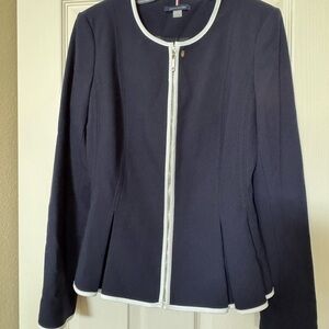 Tommy Hilfiger Black Blazer with White Accents